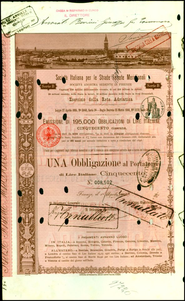 Strade Ferrate Meridionali 1888