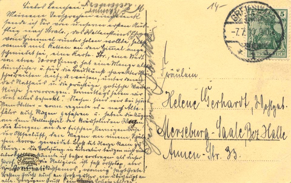 Stralsund, Mecklenburg-Vorpommern - Semlowertor (back) (Zeno Ansichtskarten)