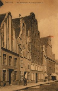 Stralsund, Mecklenburg-Vorpommern - Alte Giebelhäuser in der Semlowerstraße (Zeno Ansichtskarten)