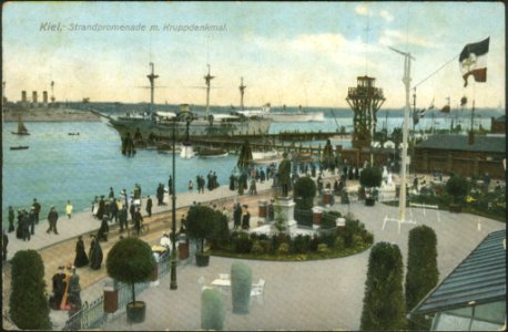 Strandpromenade mit Krupp-Denkmal (Kiel 27.822)