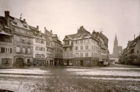 Strasbourg-Place de l'Hôpital en hiver