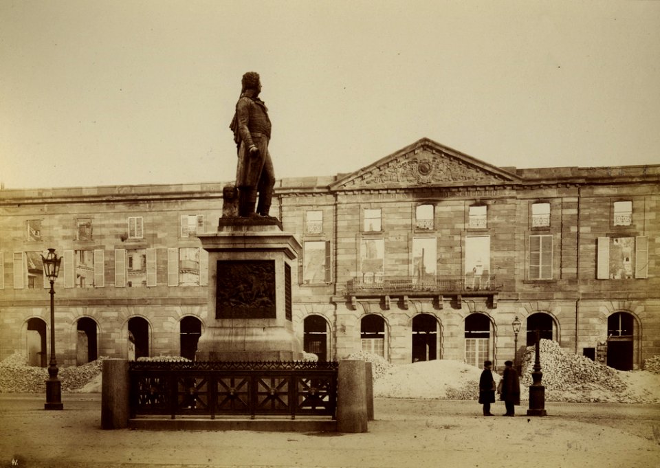 Strasbourg, place Kléber après les bombardements de 1870