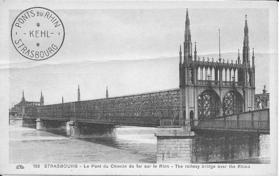 Strasbourg-Le pont du Chemin de fer sur le Rhin
