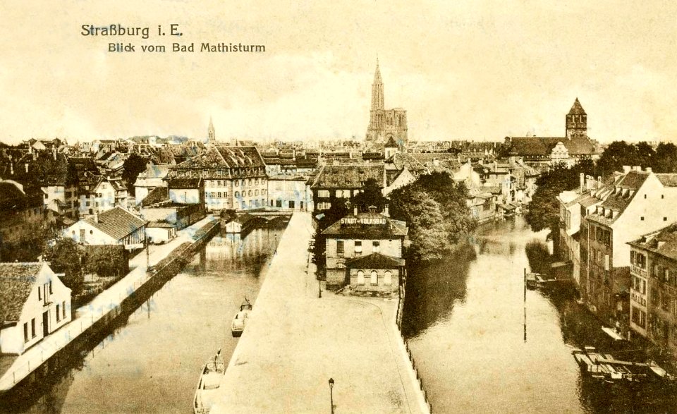 Strassburg-Blick vom Bad Mathisturm