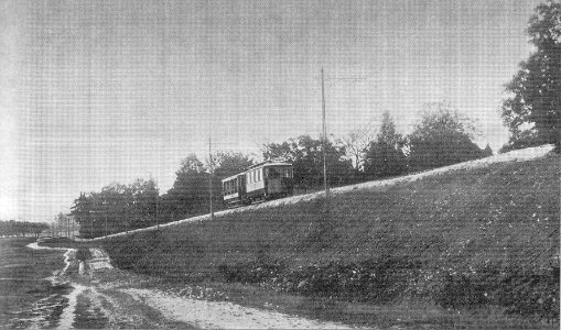 Strassenbahn Bad Homburg Saalburgbahn Damm 1900 photo