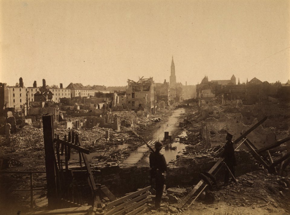 Strassburg vom Steintor aus 28 Sept 1870