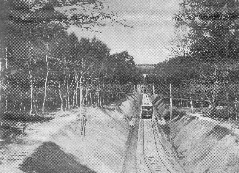 Strassenbahn Bad Homburg Saalburgbahn Einschnitt 1900