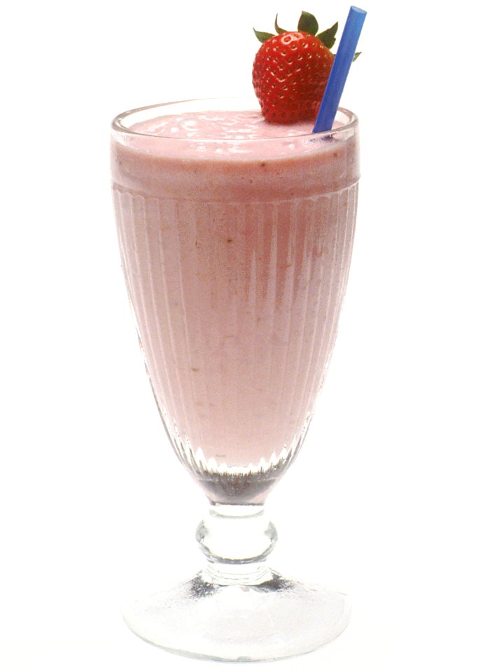 Strawberry milk shake (cropped)