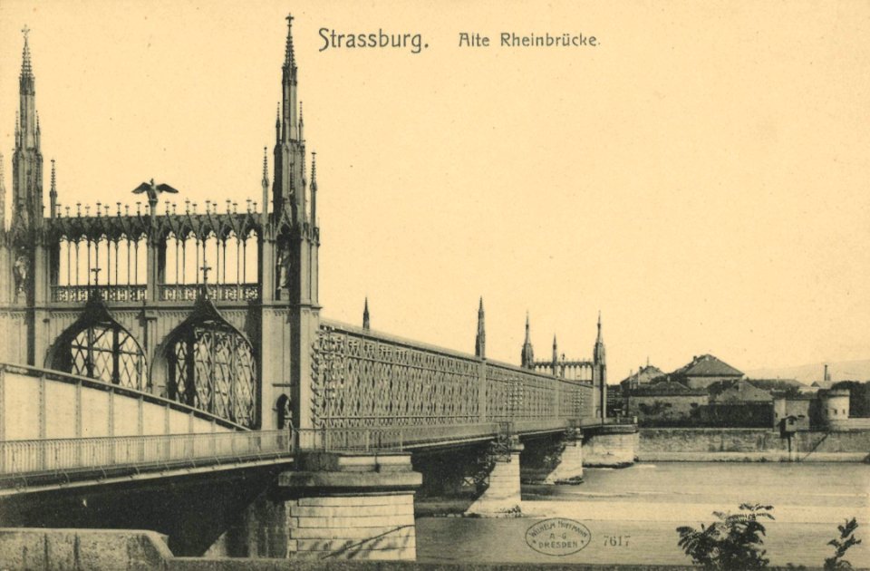 Straßburg i. E., Elsass-Lothringen - Alte Rheinbrücke (Zeno Ansichtskarten)