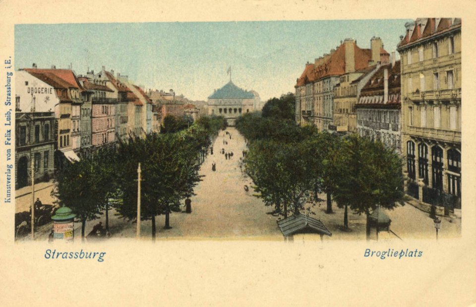 Straßburg i. E., Elsass-Lothringen - Broglieplatz (Zeno Ansichtskarten)
