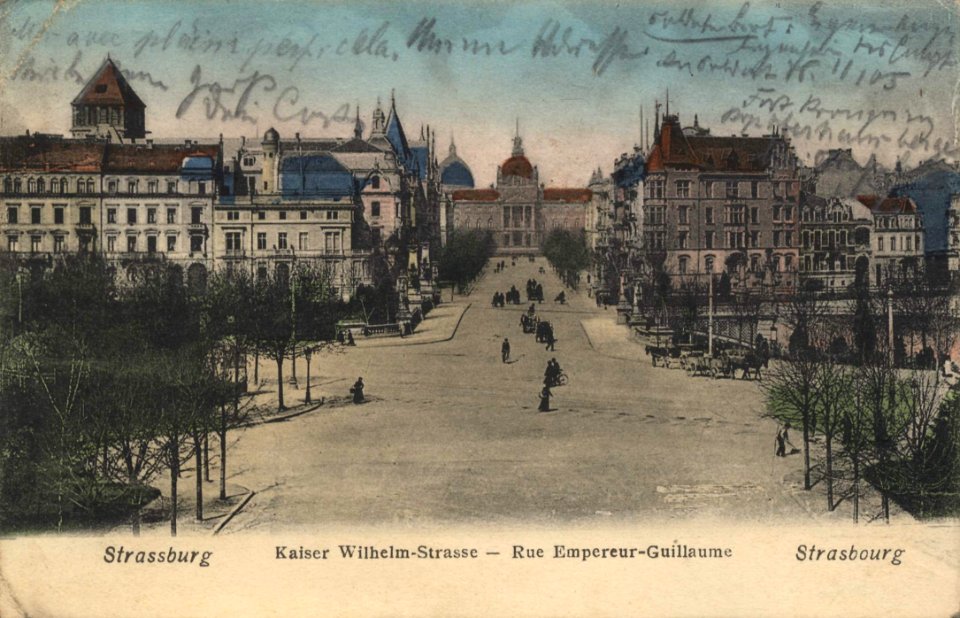 Straßburg i. E., Elsass-Lothringen - Kaiser-Wilhelm-Straße (Zeno Ansichtskarten)