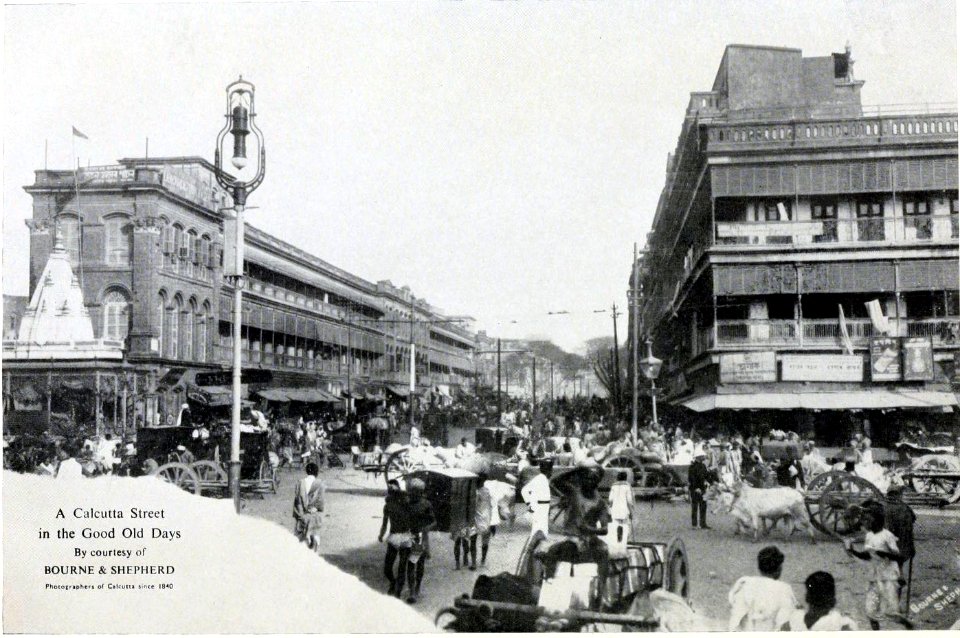 Street in Calcutta in the late 19th century