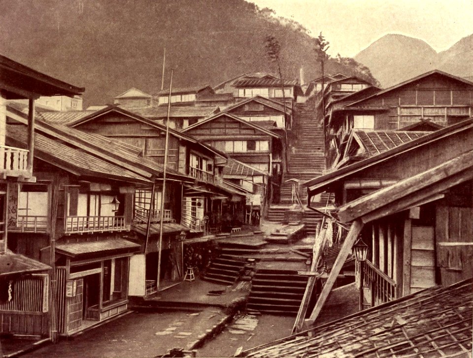 Street in Japan. Before 1902