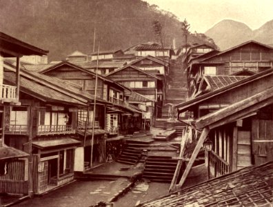 Street in Japan. Before 1902 photo