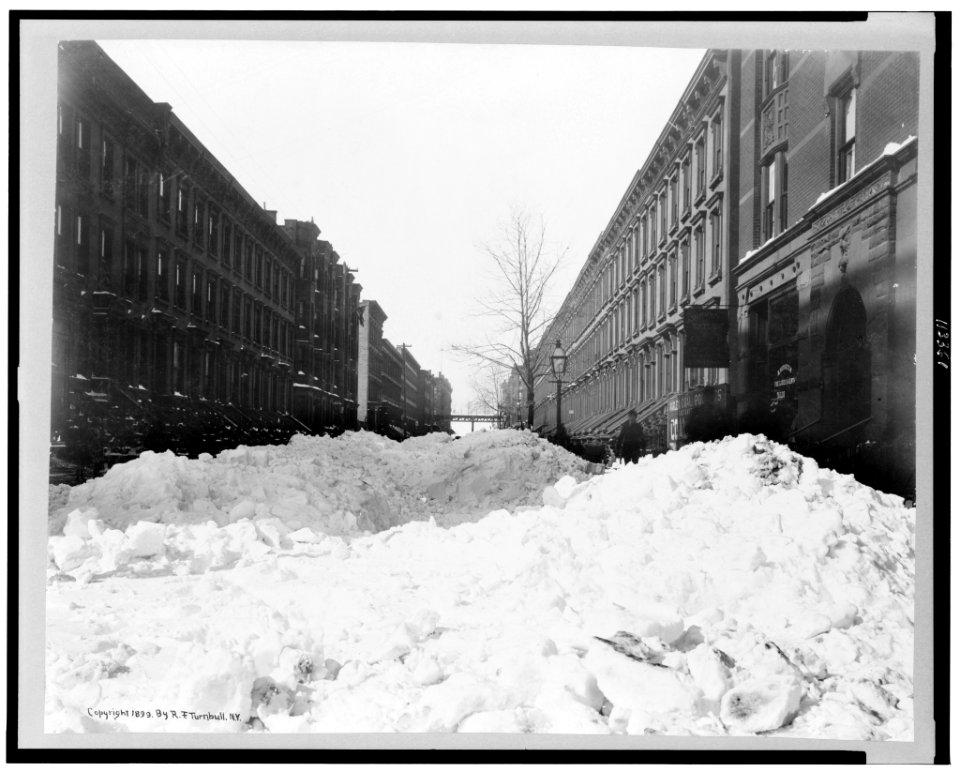 Street in Harlem, New York City, after the blizzard of Feb. 13, 1899 LCCN95504320