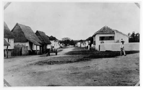 Street scene in Agana - Officers' mess and club. (Guam circa 1900)