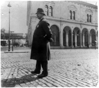 Street types of New York City- Policeman, standing, full lgth, facing left LCCN2002699106