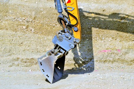 Construction machine excavator buckets metal photo