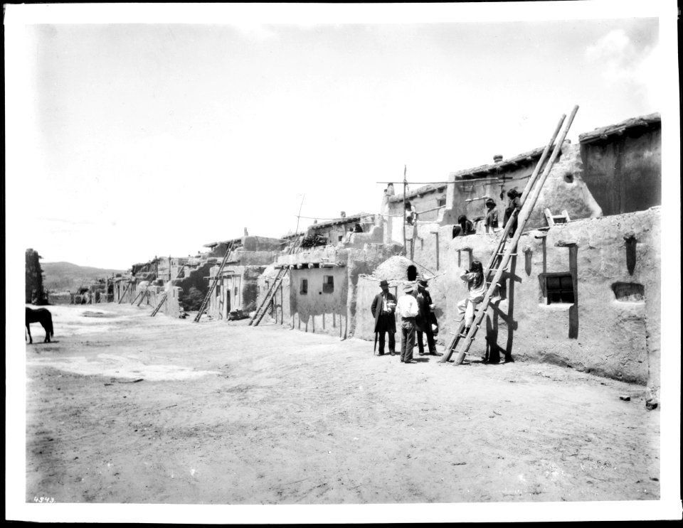 Street view in the pueblo of Acoma, New Mexico, 1886 (CHS-4543)