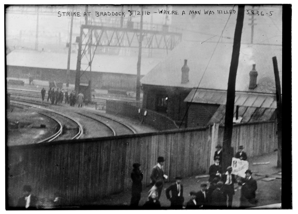 Strike at Braddock, 5-2-16 - Where a man was killed LCCN2014701544