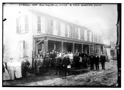 Strikers from New York Mills, Utica & their boarding house LCCN2014690344