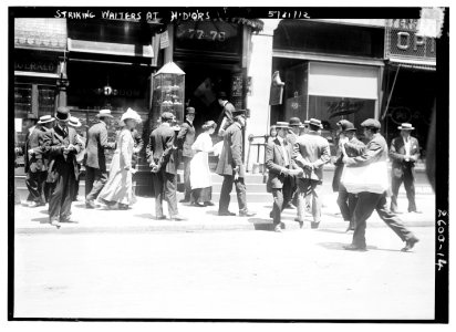 Striking waiters at Hdqrts. LCCN2014692215