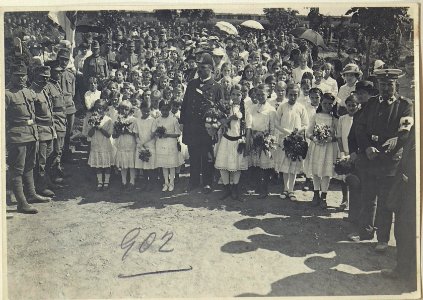 Stryj, Wehrschildenthüllung, Städtische Jugend im Festzuge. (BildID 15727243)