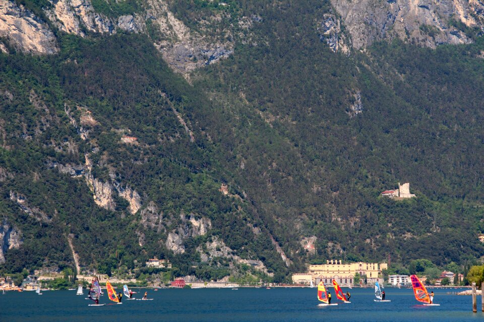 Landscape mountains water sports