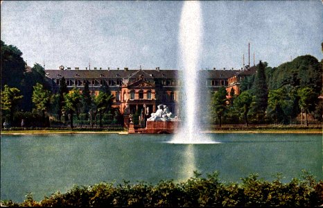 Stuttgart - Anlagensee und Neues Schloss (Ansichtskarte)