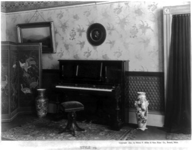 Style 19. Upright piano-forte, designed and manufactured by Henry F. Miller & Sons Piano Co., Boston, Mass. LCCN2005693272