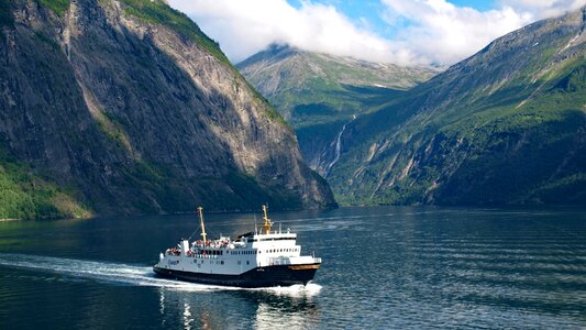Geirangerfjord norway ferry photo