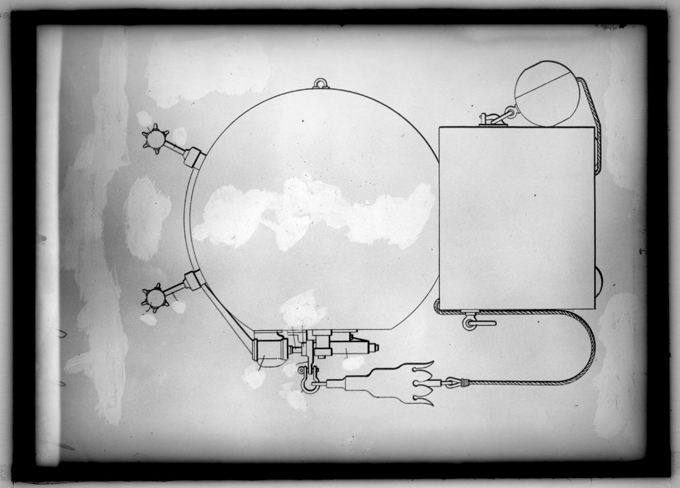 Submarines mine, apparatus attached to mine so that it may be examined & repaired in safety LCCN2016821157