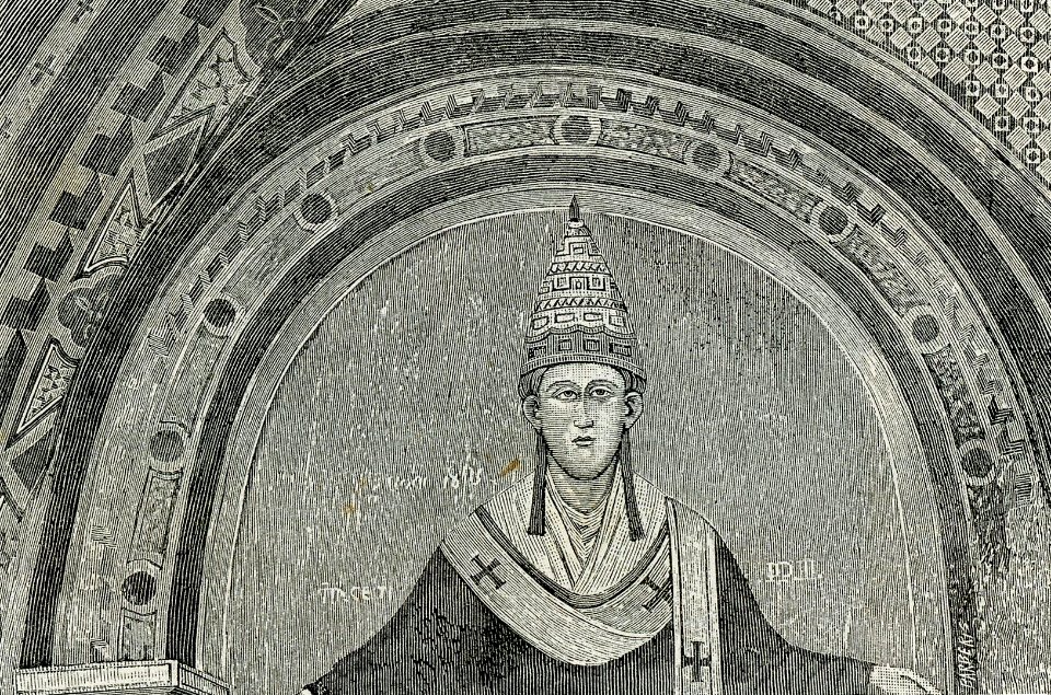 Subiaco ritratto di Innocenzo III affresco nella chiesa del S Speco