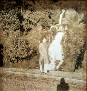 Subhas Chandra Bose in a morning walk at Pagla Jhora in Giddha Pahar, 1936