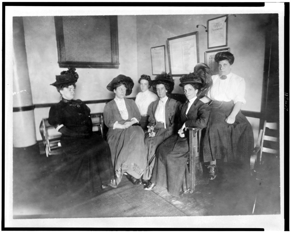 Suffragette headquarters at 32 Union Square, New York City-Mrs. H.S. Blatch, second from left LCCN96520959