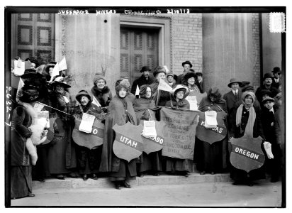 Suffrage hikers collecting LCCN2014692507