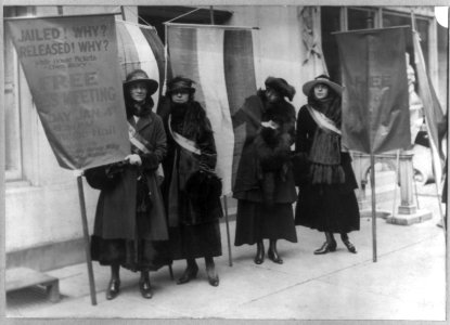 Suffragettes Picketing in N.Y.C. From Washington LCCN2001704317
