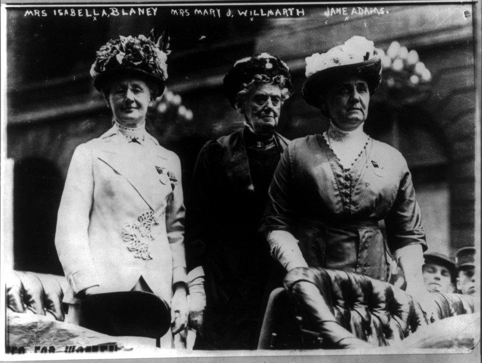 Suffragettes - U.S.- Mrs. Charles D. (Isabella) Blaney, Mrs. Willmarth, Miss Adams, delegates from Calif. to the Republican Convention LCCN2001704314
