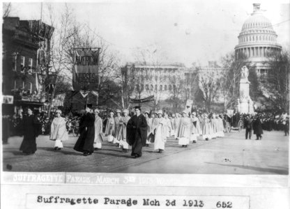 Suffragette parade Mar. 3, 1913; Wash., D.C. LCCN2001704194 photo