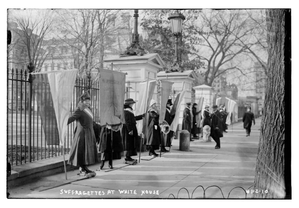 Suffragettes at White House LCCN2014703777