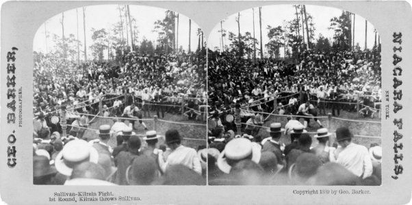 Sullivan - Kilrain stereocard 1