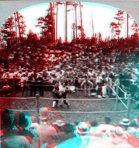 Sullivan - Kilrain stereocard 2 anaglyph