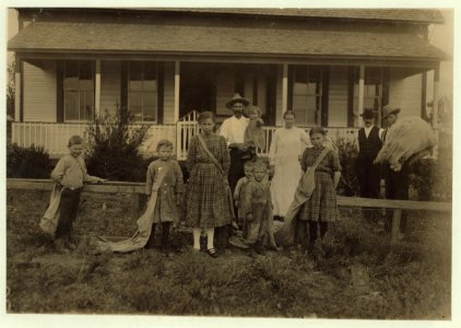 Sulak family, frugal Bohemian farmers own an eighty acre farm near West. Will raise twenty bales of cotton this year. These are all members of family. The five year old picks cotton some. LOC cph.3a29821