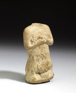 Sumerian - Headless Male Figures Wearing Kanaches - Walters 214 - Three Quarter Right