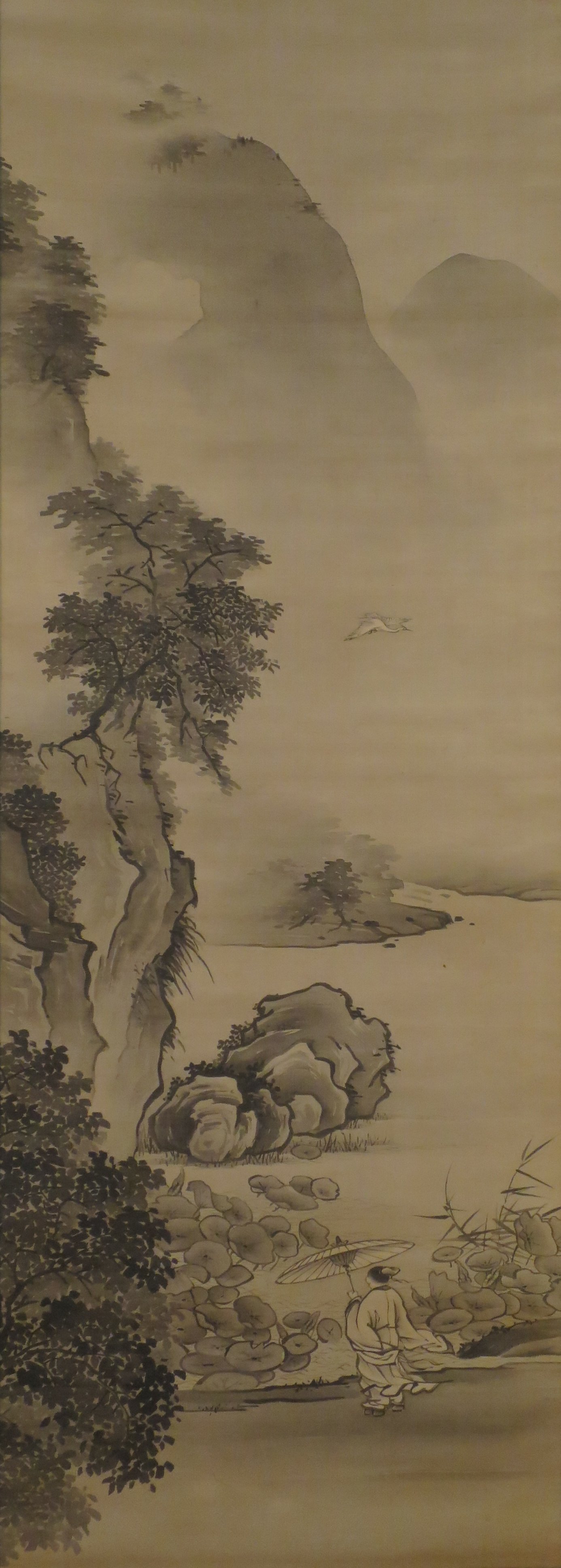 Zhou Maoshu Appreciating Lotuses by Suminoe Buzen, Honolulu Museum of Art