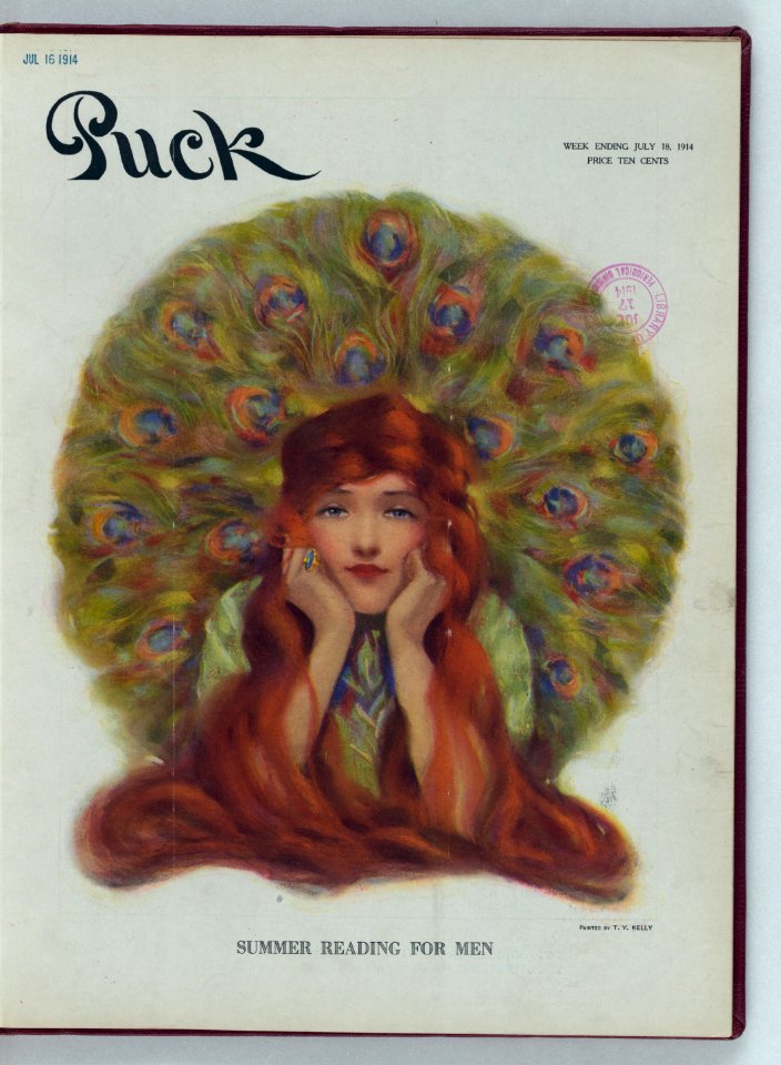 Summer reading for men - painted by T.V. Kelly. LCCN2011649810