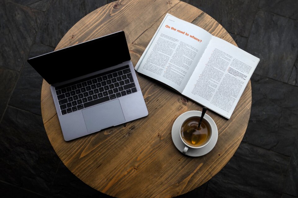 Table coffee notebook