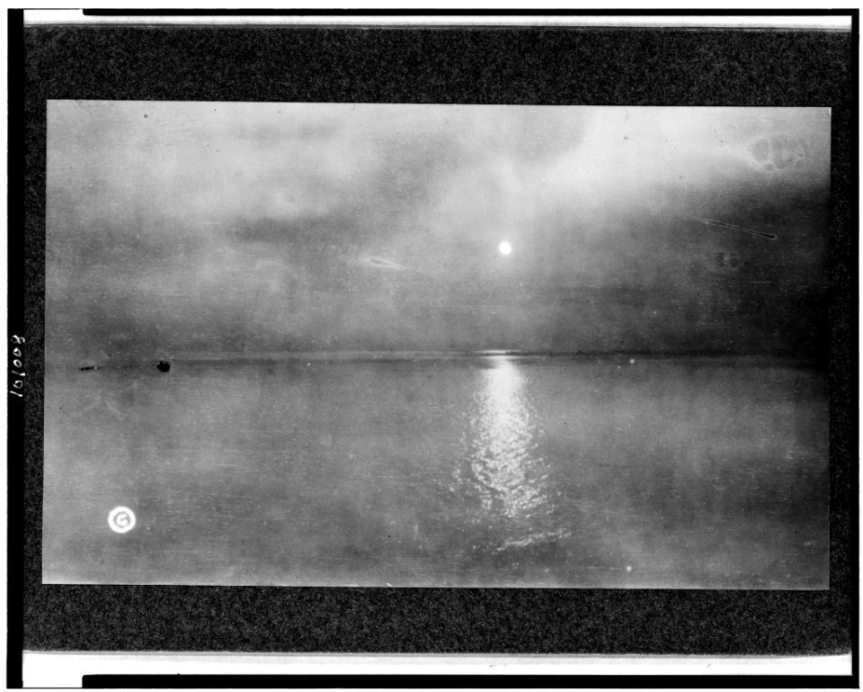 Sun or moon reflecting off water in the Arctic LCCN90709446