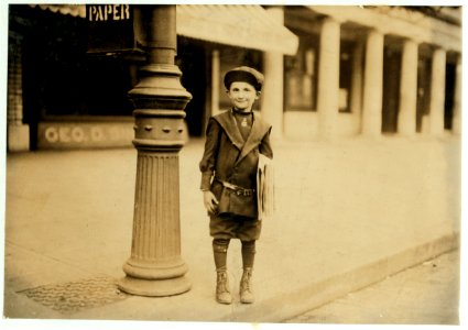 Sunday, 7 yr. old news-boy, without a badge, who tried to 'short-change' me when he sold me a paper. 'He can rustle de poipers' another boy said. William Parralla, 313 Second St., S.W., LOC nclc.03779