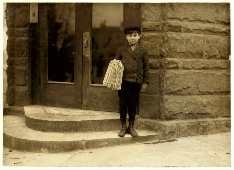 Sunday morning, March 7, 1909. Morris Hurowitz, 10 years old. Been selling 2 years. Sells Saturday until 8 P.M. Starts out again Sunday at 7 A.M. Sells 25 or more Sunday papers. Is a bright LOC cph.3c07779